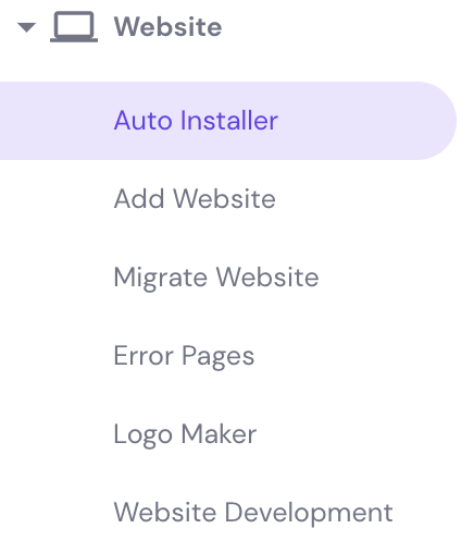 Auto Installer button on hPanel