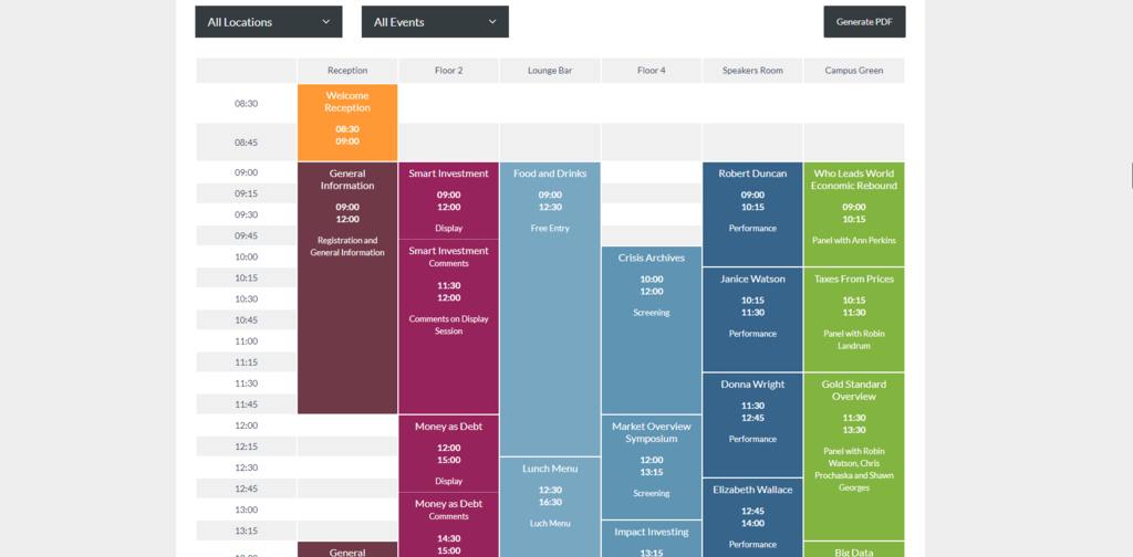 Screenshot of Timetable, a WordPress booking plugin