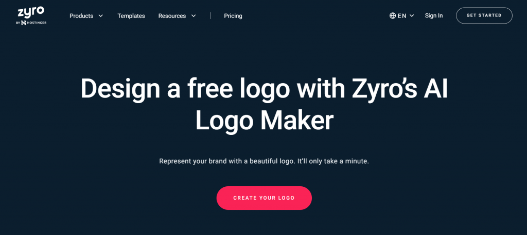 Zyro's AI Logo Maker.