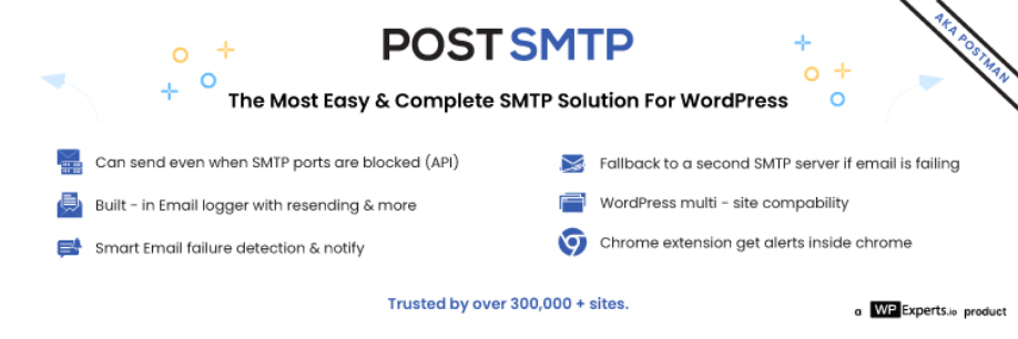 The Post SMTP Mailer/Email Log plugin banner.