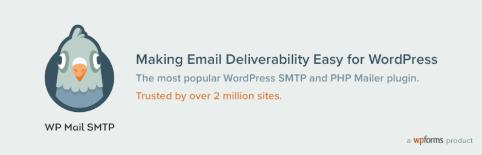 The WP Mail SMTP plugin banner.