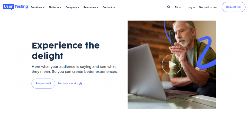 UserTesting website homepage