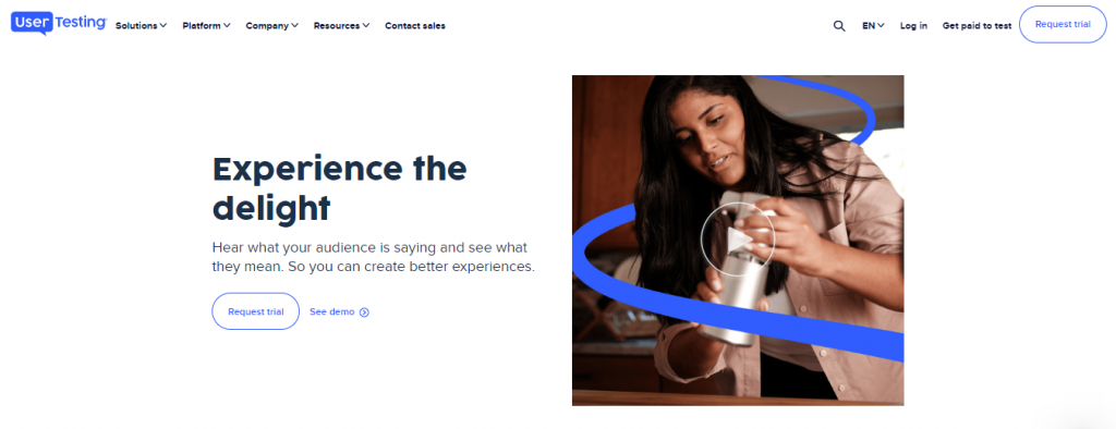 UserTesting website homepage