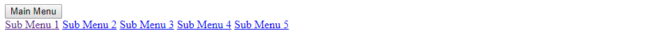 Screenshot of a plain CSS dropdown menu