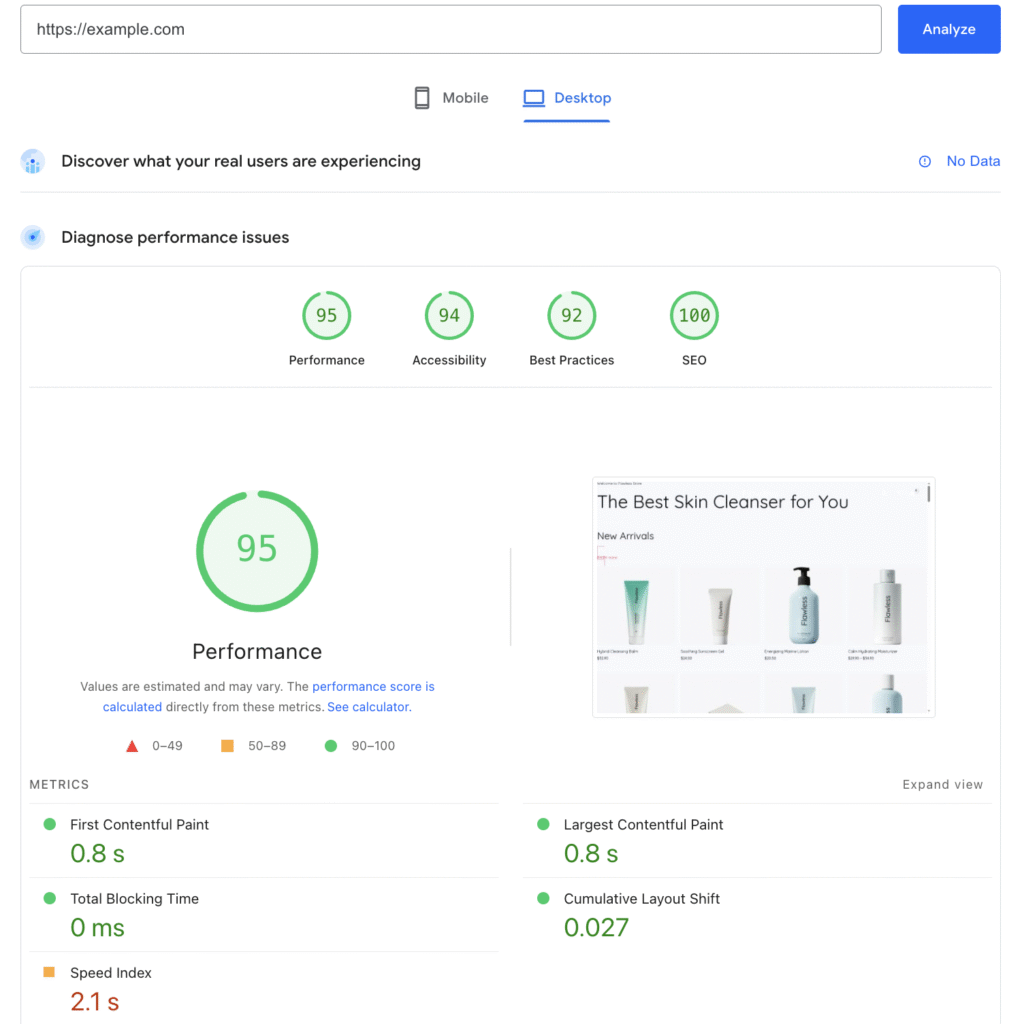 google-pagespeed-insights Google PageSpeed Insights site assessment