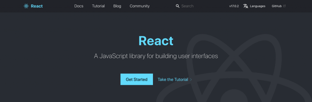 React homepage – A JavaScript library for building user interfaces