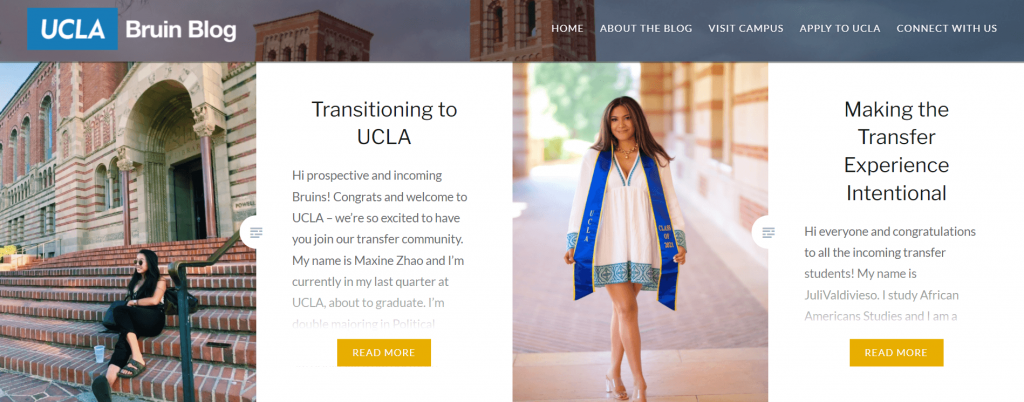 Homepage del blog UCLA Bruin