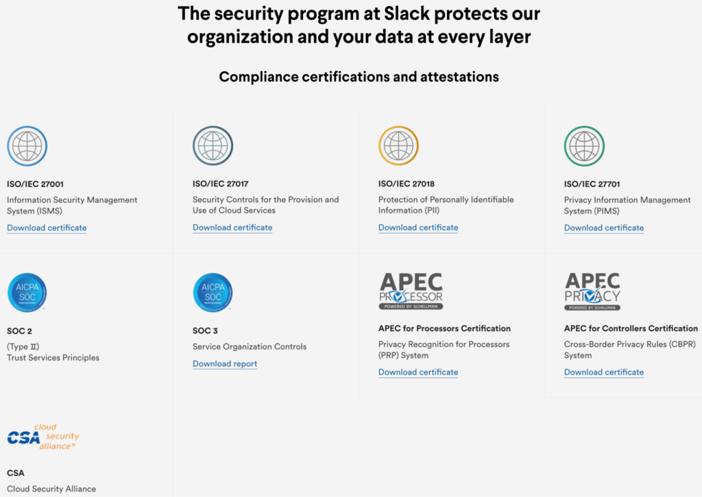 The security program at Slack.