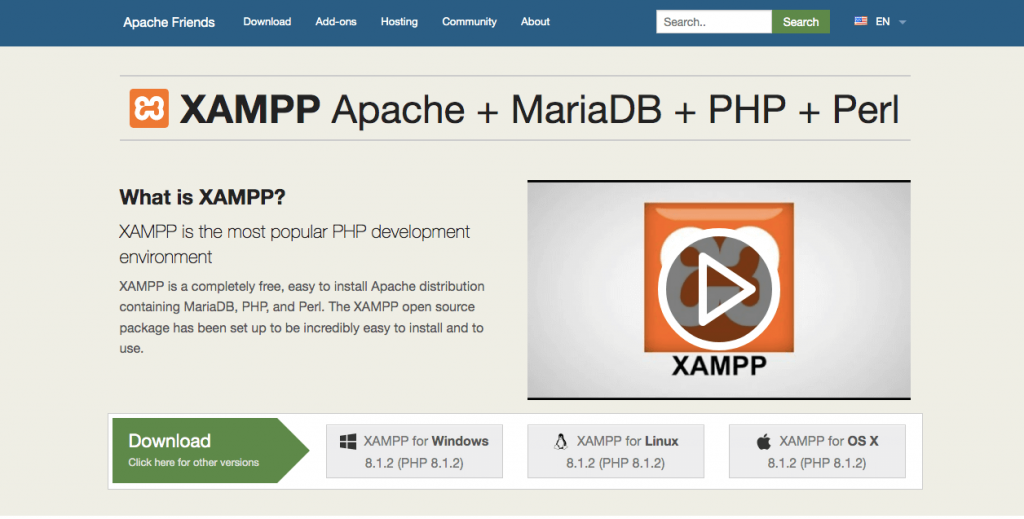 The official XAMPP website.