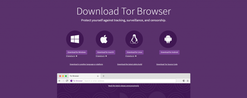 Download Tor Broswer homepage