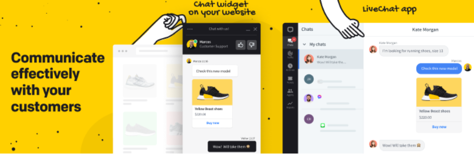 The LiveChat plugin banner