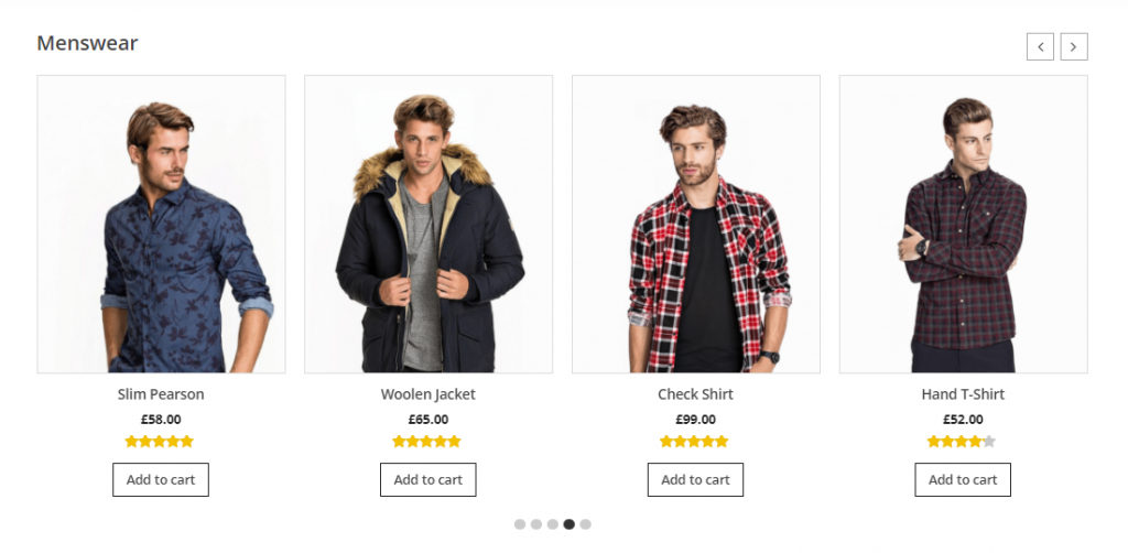 An example of Product Slider for WooCommerce in action.