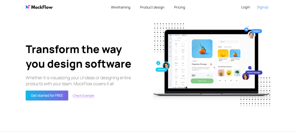 MockFlow – Transform the way you design software