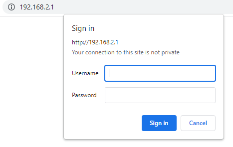 The first router page users usually see – a login form
