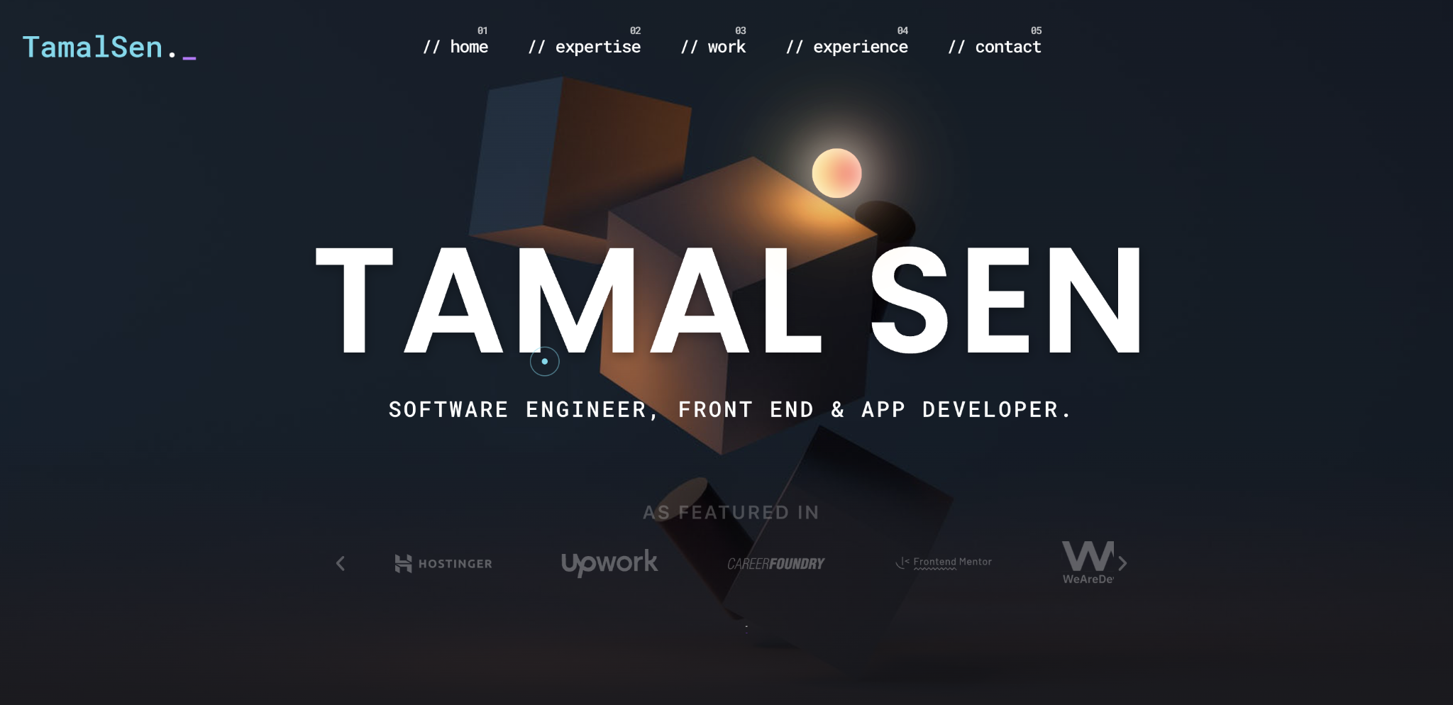 Tamal Sen portfolio page