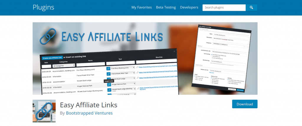 Easy Affiliate Links is an example of affiliate WordPress plugin.