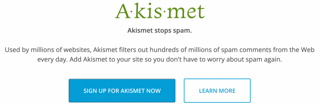 Akismet anti-spam WordPress plugin