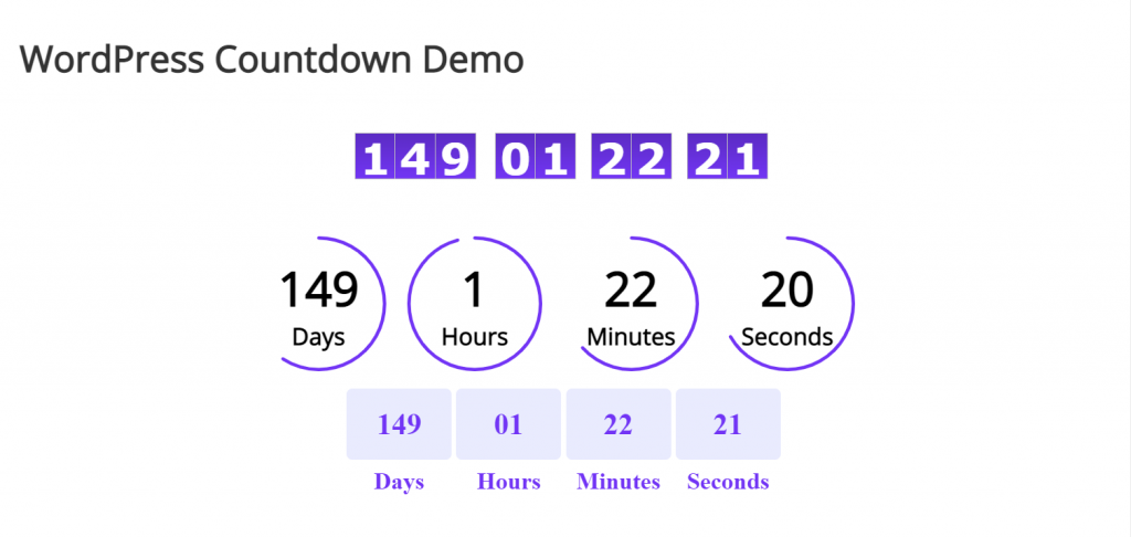 Countdown Timer Widget Countdown demo page