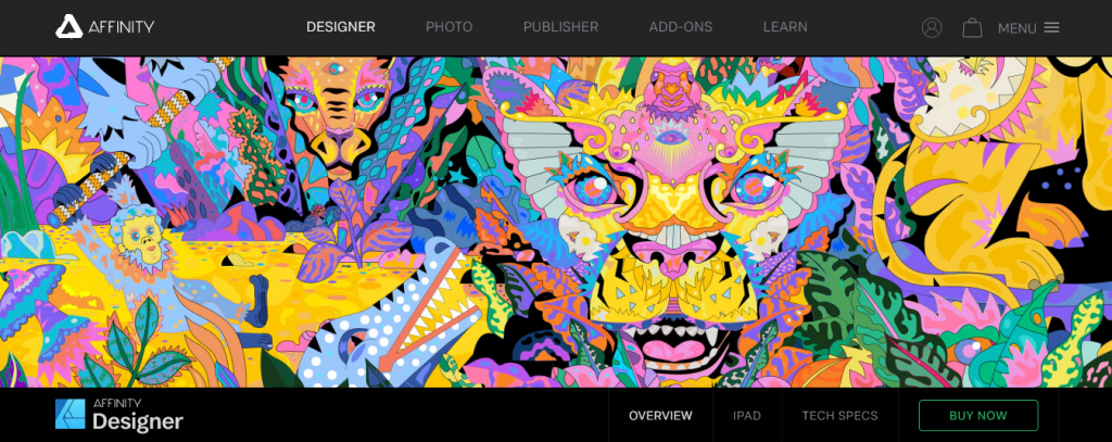 Designer page on the Affinity website