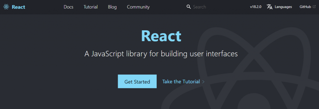 React, a JavaScript library for building user interfaces