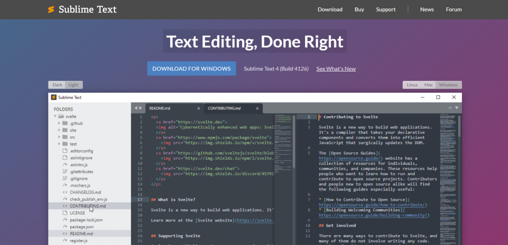 Sublime Text, a beginner-friendly text editor