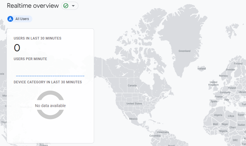 the realtime report in Google Analytics 4