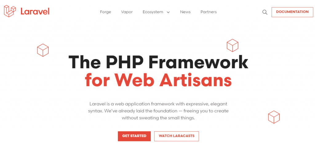 Laravel, a web application framework with expressive and elegant syntax
