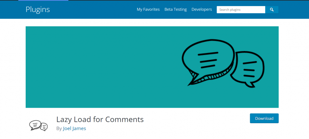 Lazy Load for comments, a WordPress plugin.