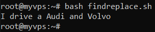 Find and replace script in bash