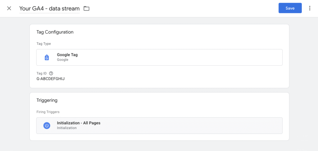 Adding a new tag interface in Google Tag Manager