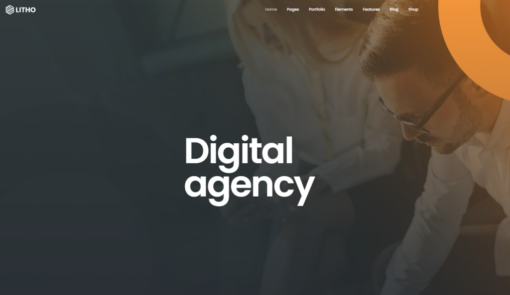 Litho is a business WordPress theme most suitable for digital agencies
