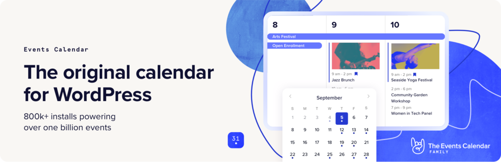 The Events Calendar WordPress plugin banner