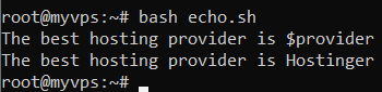 The command-line window shows the echo command