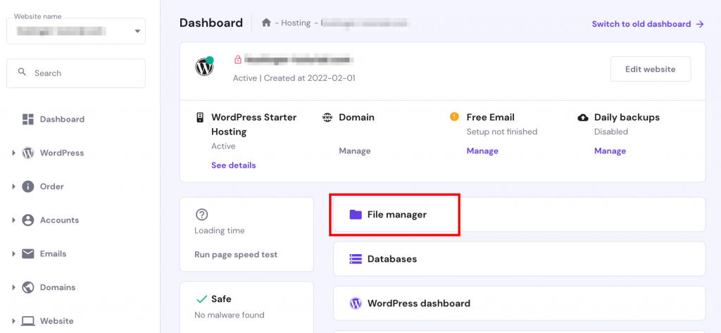 Accessing Hostinger's File Manager on hPanel
