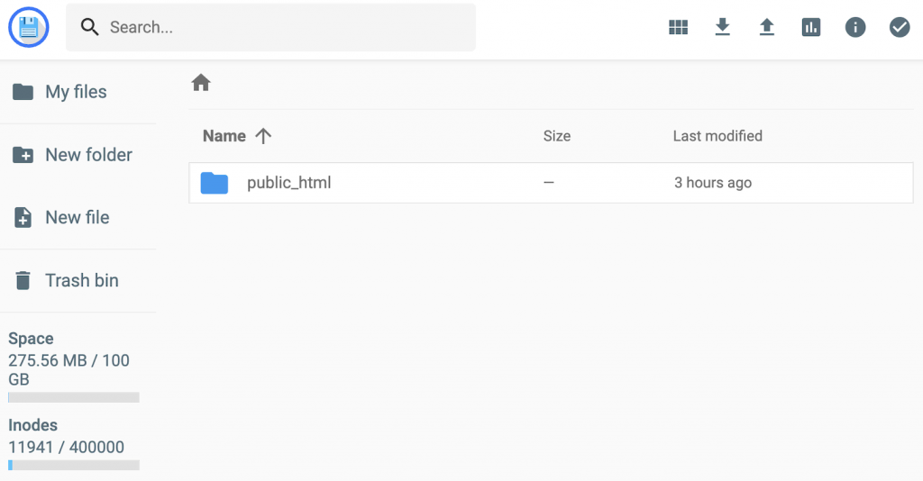 Accessing the public_html folder via Hostinger's File Manager
