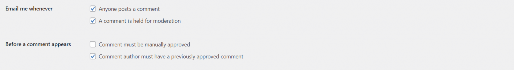 Enabling the Comment author must have a previously approved comment option on WordPress.
