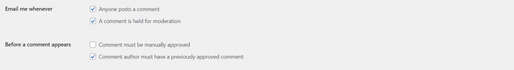 Enabling the Comment author must have a previously approved comment option on WordPress.
