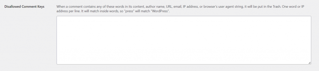 Using the Disallowed Comment Keys feature on WordPress, you can block specific words from appearing in the comments section.
