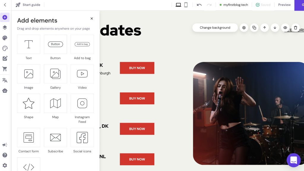 Add elements menu extended 