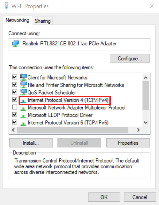 Configuring a network’s IPv4 settings