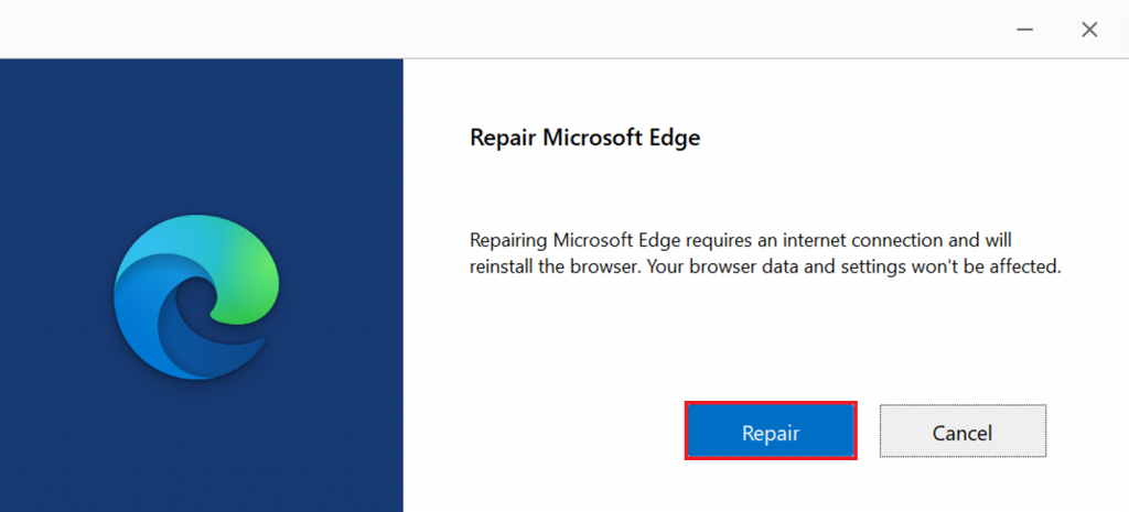 Memperbaiki Microsoft Edge