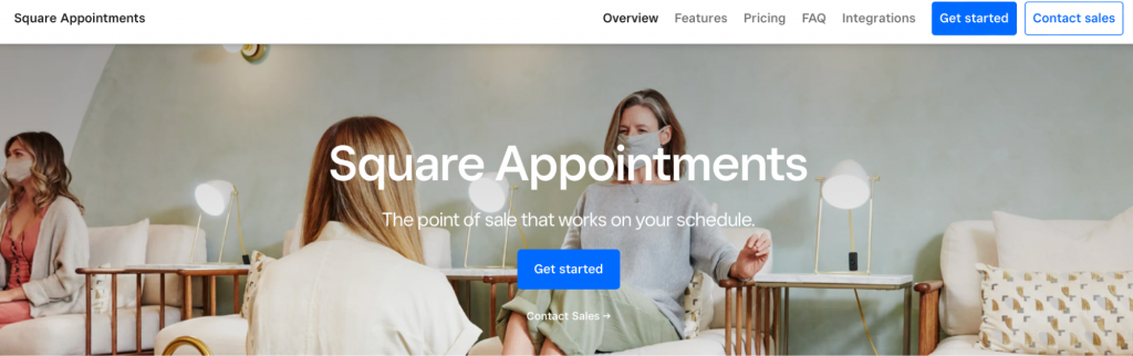 Square Appointments website homepage
