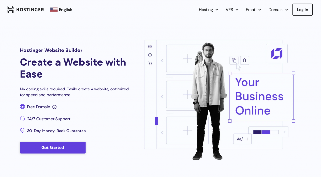 Hostinger website builder landing page