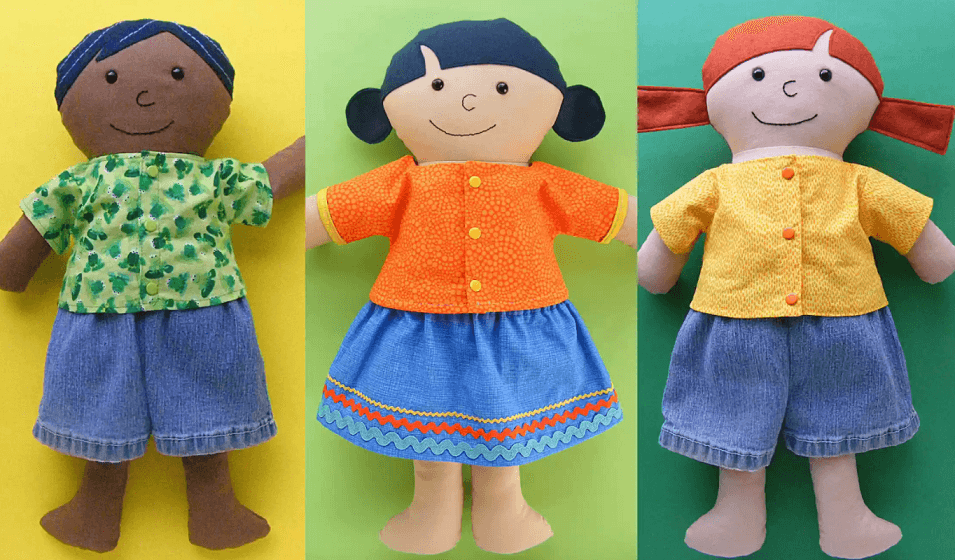 Picture of dolls with clothing
