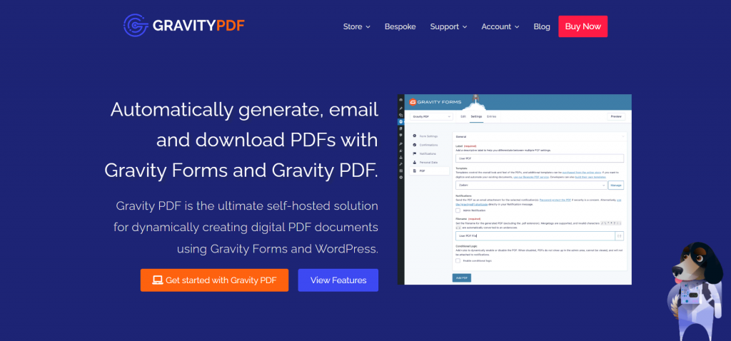 Gravity PDF plugin homepage