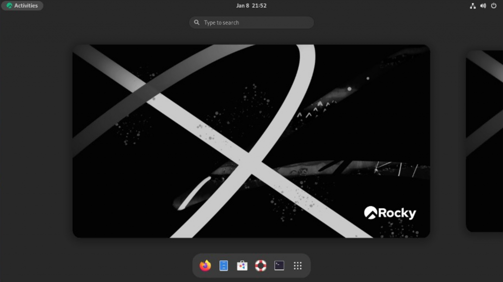 Rocky Linux's graphical user interface
