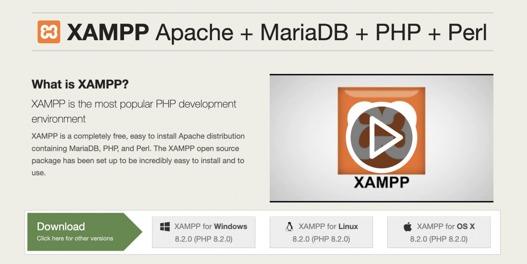 Download XAMPP page