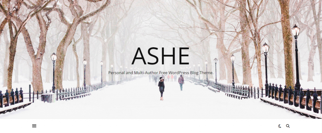Ashe WordPress photography theme