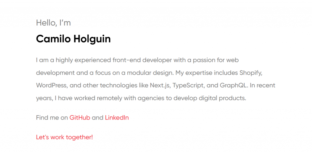 Camilo Holguin's website
