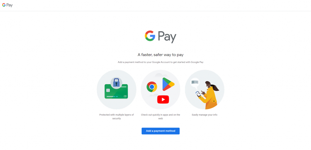 Google Pay's homepage
